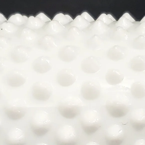 Vntg Fenton For L.E. Smith Hobnail White Milk Glass 8 3 /4" Crimped Edge Vase - Picture 10 of 14